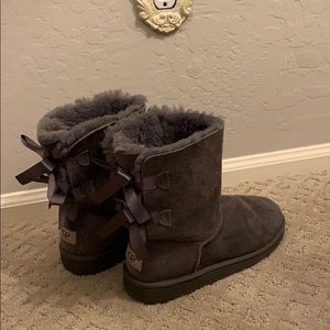 Grey Bailey Bow UGG boots